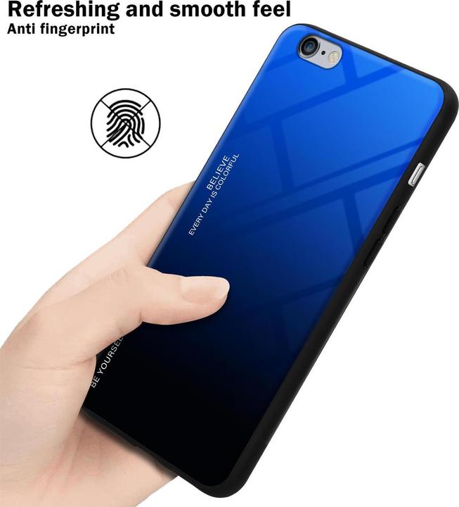 Produktbild Cadorabo TPU 2 Farben Glas Cover (Apple iPhone 6 Plus)