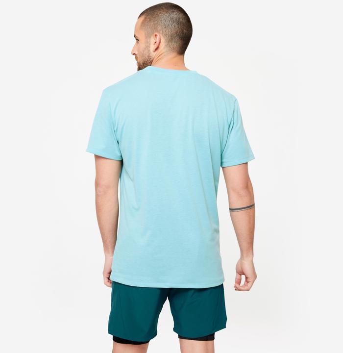 Produktbild Domyos T-Shirt Herren Crosstraining atmungsaktiv Rundhals Slim - türkis (S)