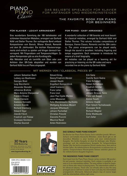 Immagine prodotto Piano Piano Classic + 2 CDs (Tedesco, Gerhard Kölbl, Thurner Stefan, 2009)