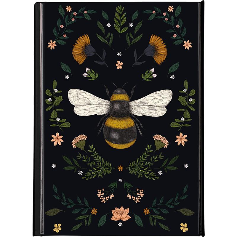 Flame Tree, Heft + Block, Jade Mosinski: Botanical Bee (Foiled Pocket Journal) (A6, Liniert, Harter Einband)