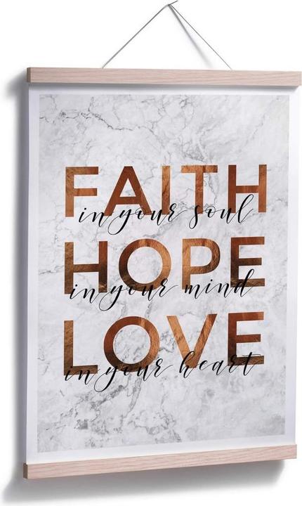 Immagine prodotto Trenddeko Copper Optics - Fede Speranza Amore (40 x 50 cm)