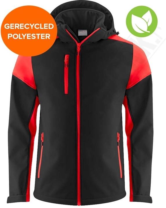 Actual product image Sharp Printer Prime Softshell Jacket Men Black/Red - Size XXL (XXL)