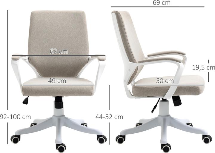 Produktbild Vinsetto Bürostuhl ergonomisches liniendesign, weiche Polsterung