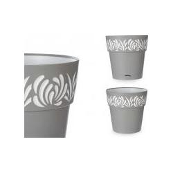 Kerbl, Blumentopf, Stefanplast Pflanzgefäss Gaia Rund Wasserreserve Grau (29 cm)