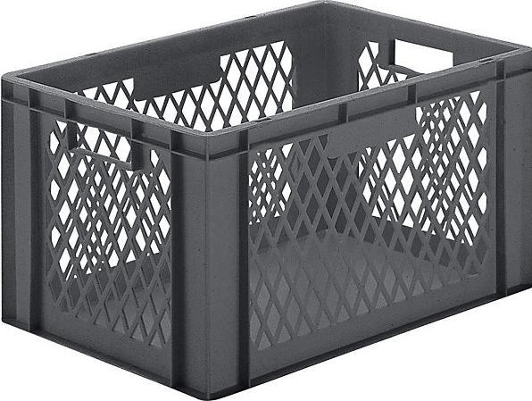 Actual product image kaiserkraft Euro-size stacking containers, perforated walls, closed bottom