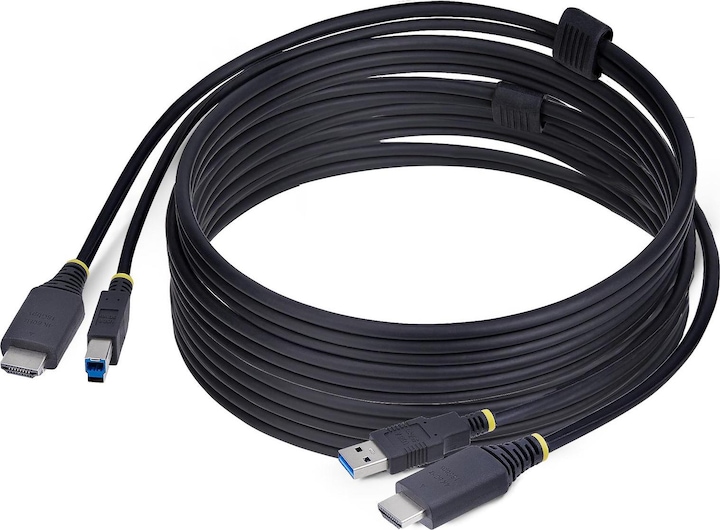 Actual product image StarTech .com HU12210-KVM-CABLE, 3,1 m, USB, USB, HDMI, Schwarz, HDMI + USB 3.2 Gen 1 Type-A