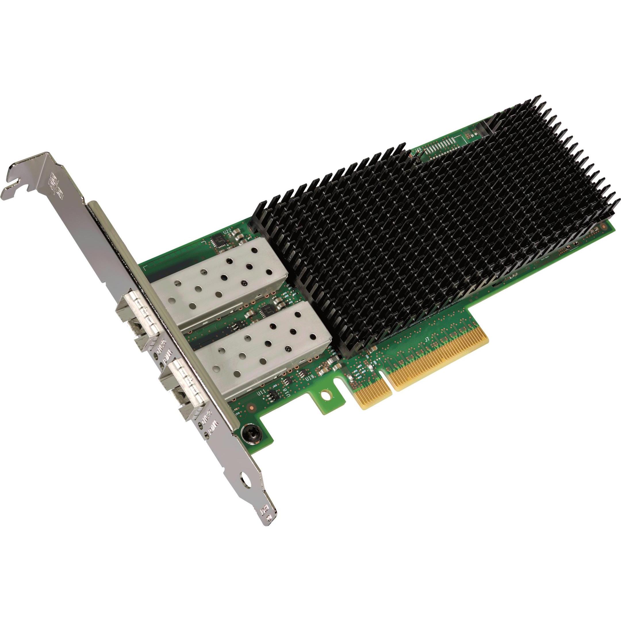 Intel ETHERNET XXV710DA2 SVR (PCI Express 3.0 x8), Netzwerkkarte, Grün, Schwarz