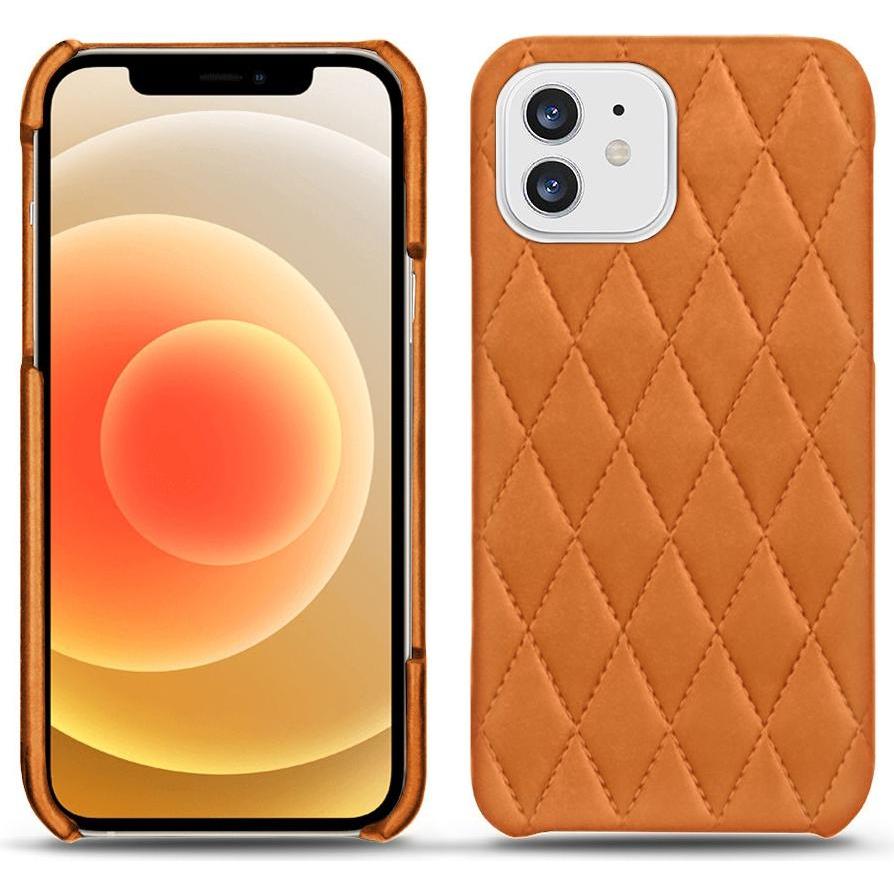 Noreve Lederschutzhülle (Apple iPhone 12 mini), Smartphone Hülle, Orange