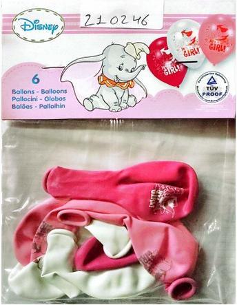 Disney Ballons It's A Girl! Latex 6erPack (6 x)
