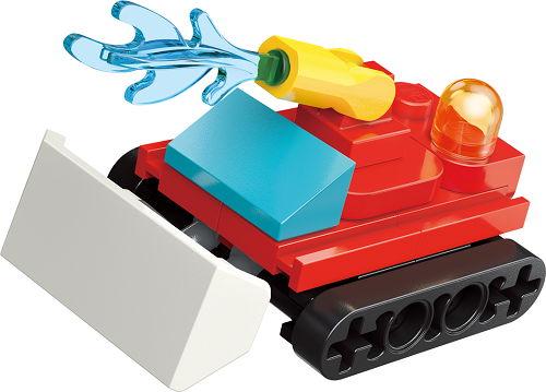 Actual product image Qman 10 mini sets each 3-in-1 fire brigade and SWAT team