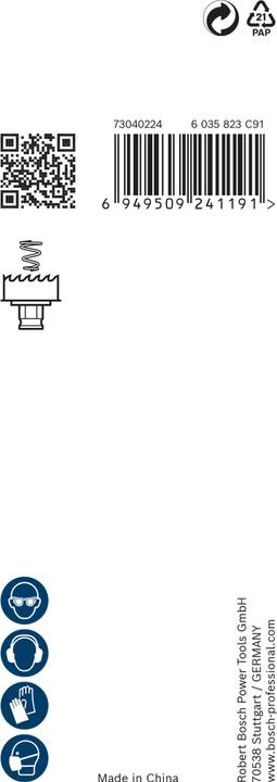 Nährwerte und Zutaten Bosch Professional Zubehör PRO Sheet Metal PC Plus Lochsägen Auswurffeder (8 Millimeter)