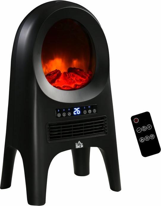 Image du produit Swisshandel24 Radiateur soufflant céramique 3 modes avec minuterie 2000 W Chauffage électrique avec flammes LED (2000 W)