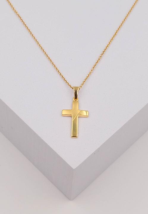 Image du produit Muau Pendant cross or jaune 750, 21x11mm (Or jaune)