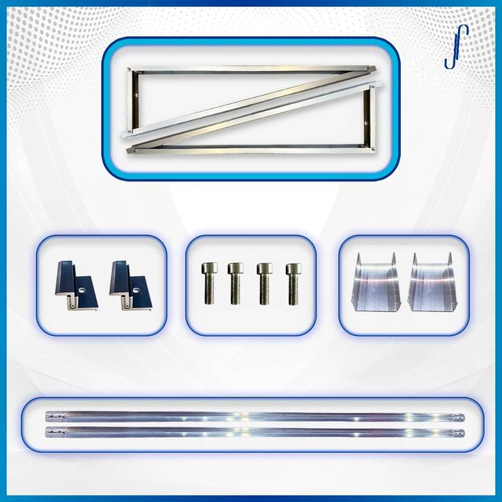 Produktbild Solar Hook Montagepaket Aufständerung Ost-West Premium - für zwei Module (Solaranlage Montagematerial)