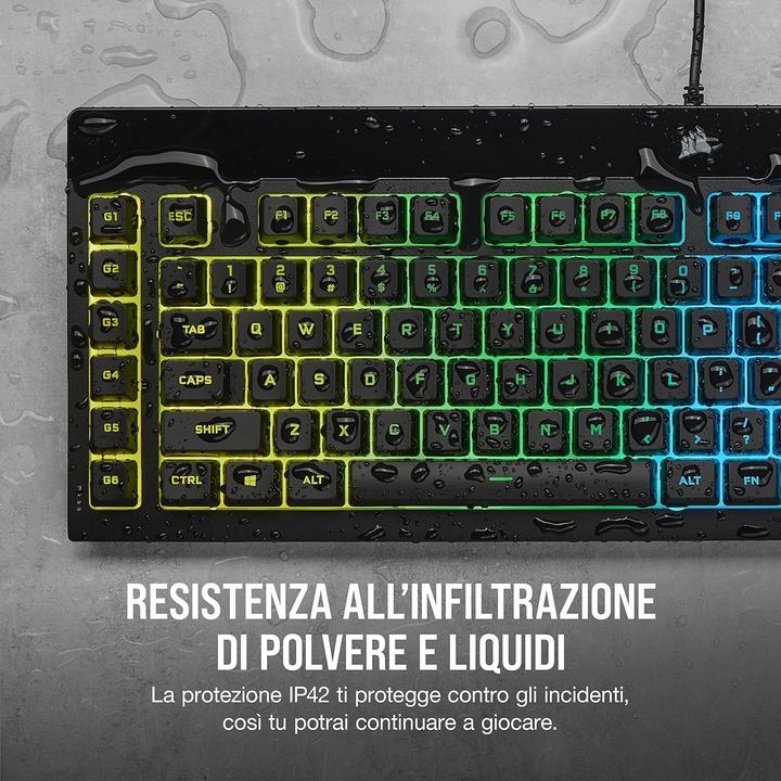 Productafbeelding Corsair K55 RGB PRO USB QWERTY-toetsenbord Zwart (IT, Bedraad)