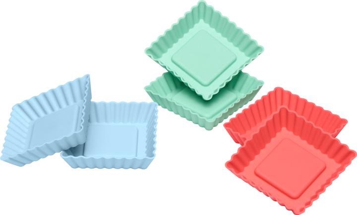 Lurch Flexiform Tortett Quader 6er Set Pastel Mix (8.40 cm)