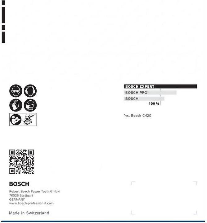 Image du produit Bosch Professional Zubehör EXPERT M480 filet de ponçage 115 x 107 mm, G 180, 10 pièces (G180)