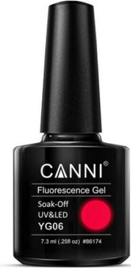 Canni Gellack Fluorescence YG06 UV/LED (Rot, UV-Gel Lack)
