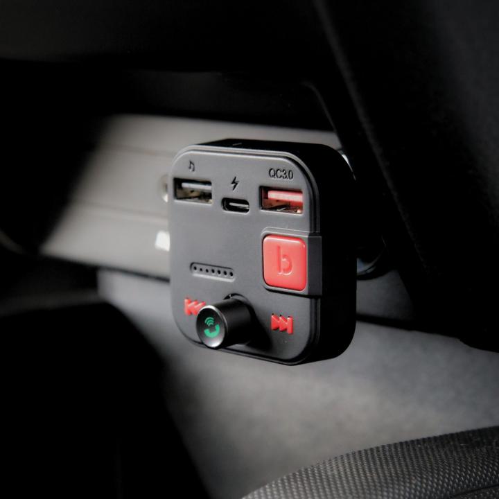 Image du produit Savio Emetteur FM Bluetooth 5.3 QC 3.0 Chargeur Ecran LED Bass Boost TR-15 noir