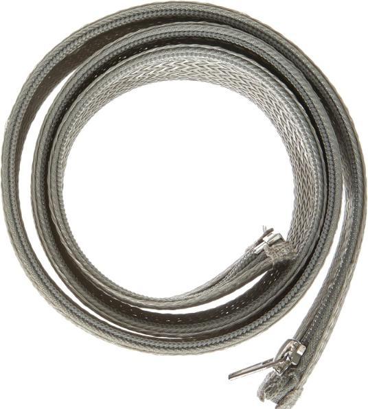 Produktbild Delock Geflechtschlauch mit Reissverschluss hitzebeständig 1 m x 50 mm grau (Kabelschlauch, 100 cm)