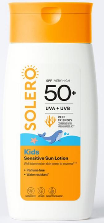 Actual product image Solero Kids Sensit Sonnenlo SPF50+ 200ml (Sun lotion, SPF 50+, 200 ml)