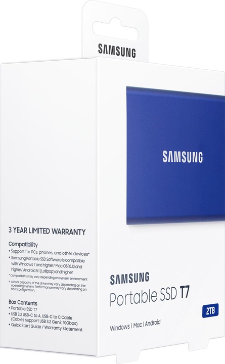 Image du produit Samsung Portable T7 Blue (2000 Go)