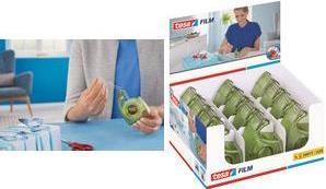 Productafbeelding tesa ecoLogo Easy Cut handdispenser, groen, in toonbankdisplay