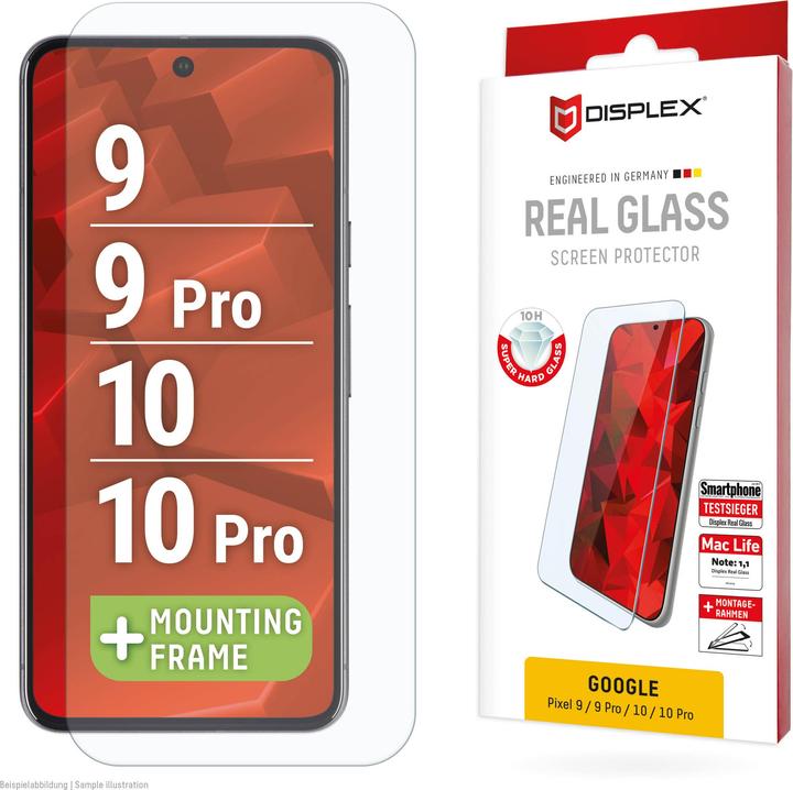 Actual product image Displex Real Glass, 2D Panzerglas (1 Piece, Google Pixel 9 Pro, Google Pixel 9)