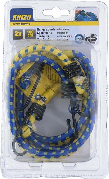 Actual product image Kinzo - Gepäckgurte 100 cm 2 Stück (blau + gelb)