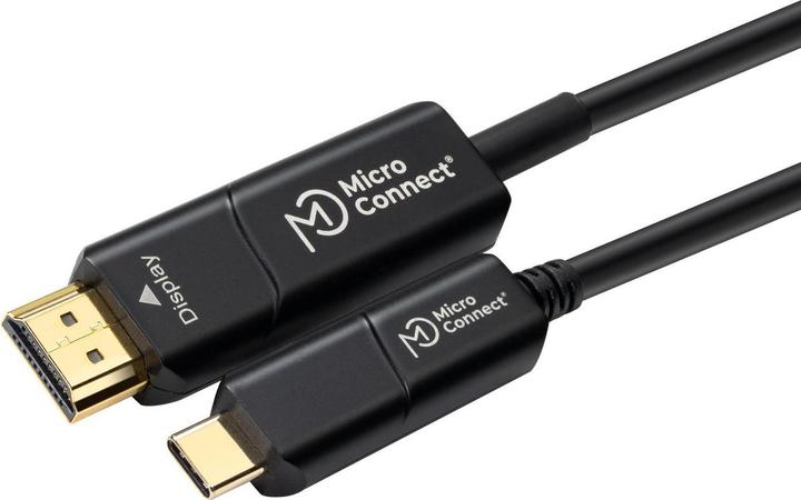 Actual product image MicroConnect USB3.1CHDMI15OP Video Cable Adapter 15 m USB Type-C HDMI Black (15 m, HDMI, 2.0)