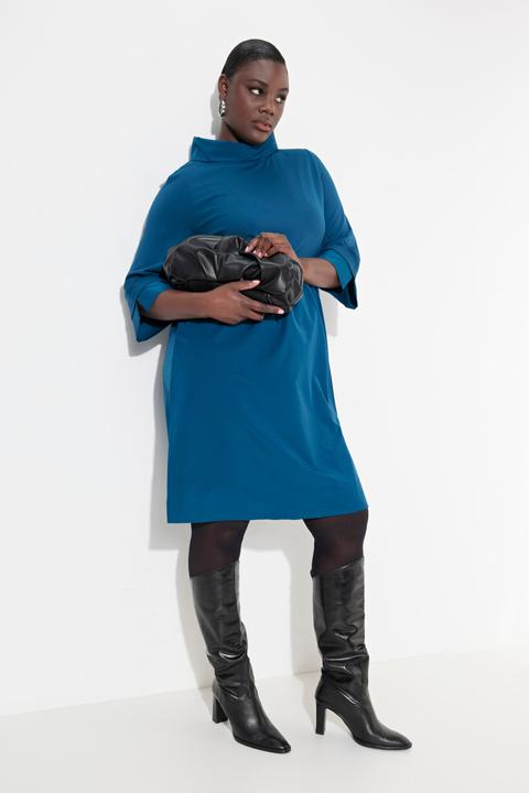 Actual product image Ulla Popken Layered Look Cowl Neck Long Sleeve Dress (56)