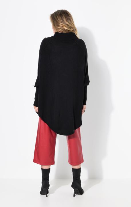 Produktbild Miamoda Pullover, Poncho-Style, Zopfmuster, Zipfelsaum (46, 48)