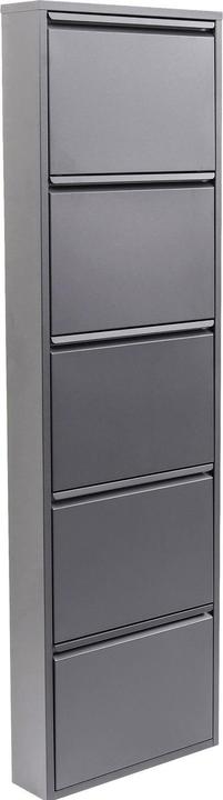 Actual product image Kare Design Shoe Container Caruso 5 Anthrazit (50 x 14 x 170 cm)