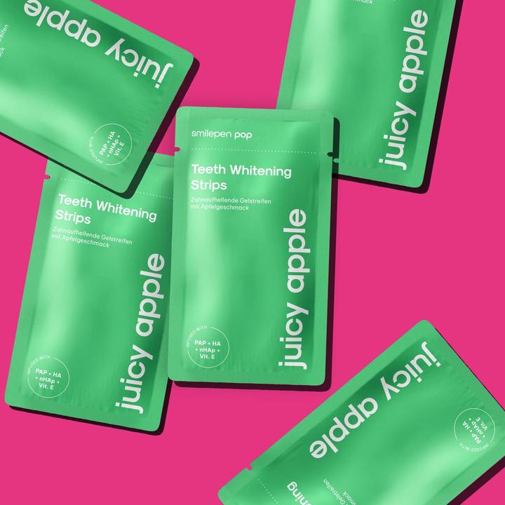 Produktbild SmilePen Pop Whitening Strips Juicy Apple (Bleaching Strips)