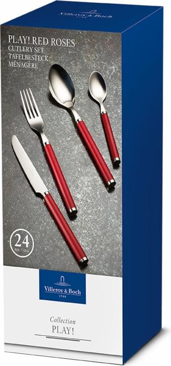 Produktbild Villeroy & Boch Tafelbesteck 24tlg. Play! red roses (24 Stk., Besteck Set)