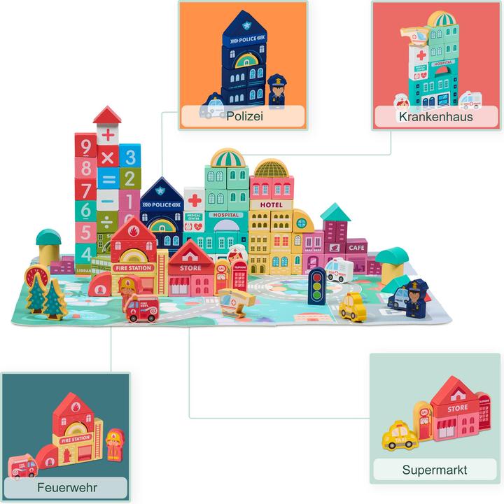 Produktbild Relaxdays Holzbausteine-Set