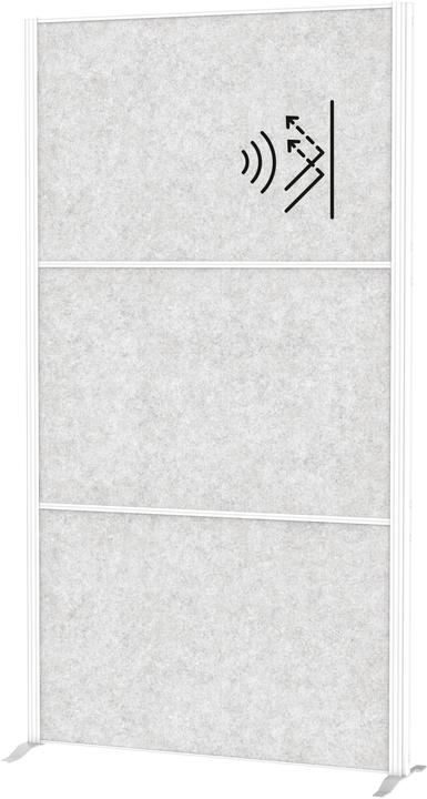 Maul Système de cloisons MAULconnecto 9662002 Uplight 3xAk h.gr Stand (100 x 182 cm)