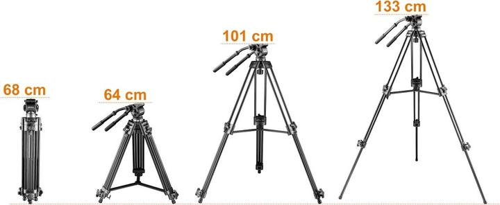 Produktbild Walimex pro Pro EI-717 Videostativ 133cm (Metall)