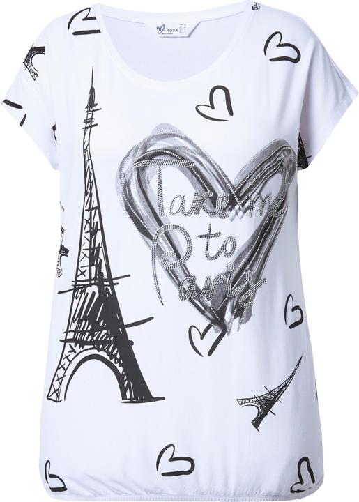 Produktbild Miamoda T-Shirt, Komfort Fit, Paris/Herz-Druck, elastischer Saum (60)