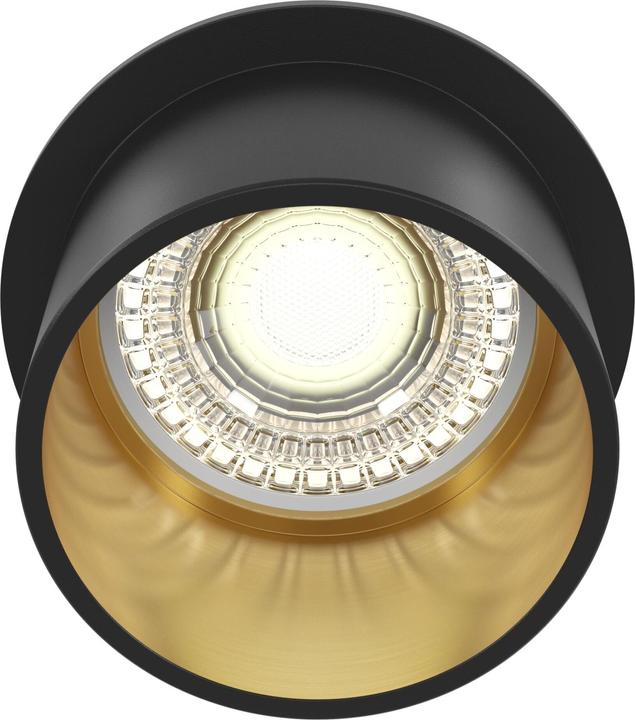 Image du produit Maytoni Reif Downlight, Luminaire encastré GU10 Noir, Or Douille de spot Ø68mm (GU10)