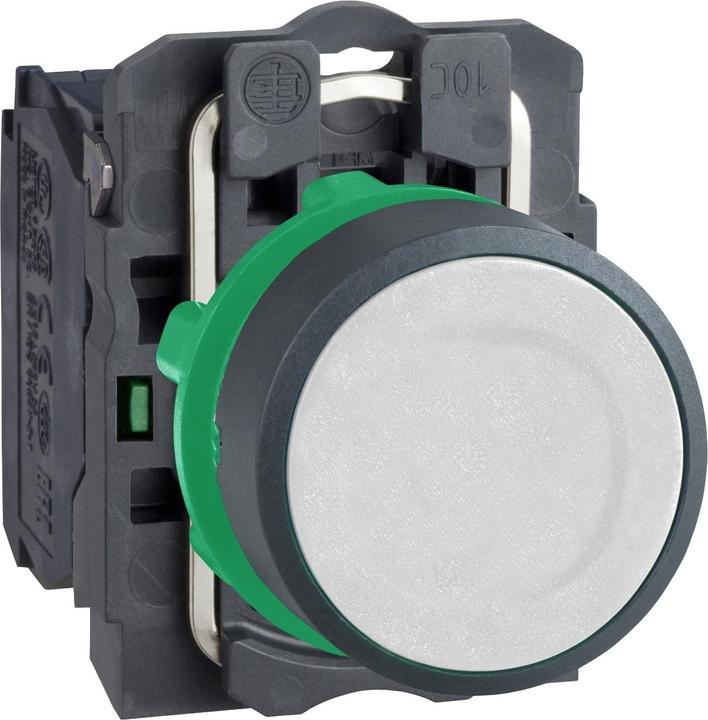 Produktbild Schneider Electric Pushbutton 22mm white Flush Round 1NO