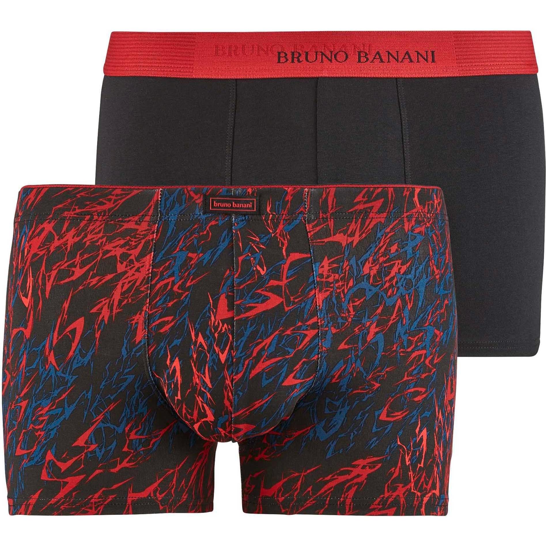 Bruno Banani, Herren, Unterhosen, Boxershort Casual Stretch, Schwarz, (S, 2er Pack)