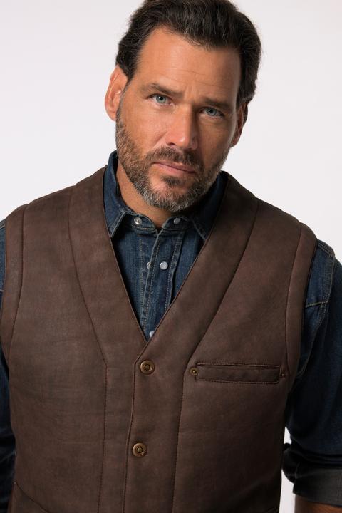 Immagine prodotto JP1880 Gilet in vera pelle con bottoni, fino alla tg. 7XL (L)