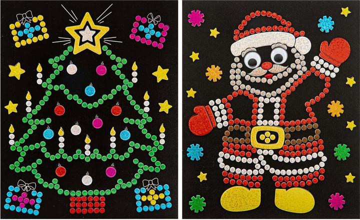 Produktbild Grafix Weihnachtsaufkleber-Set mit holografischen Punkten