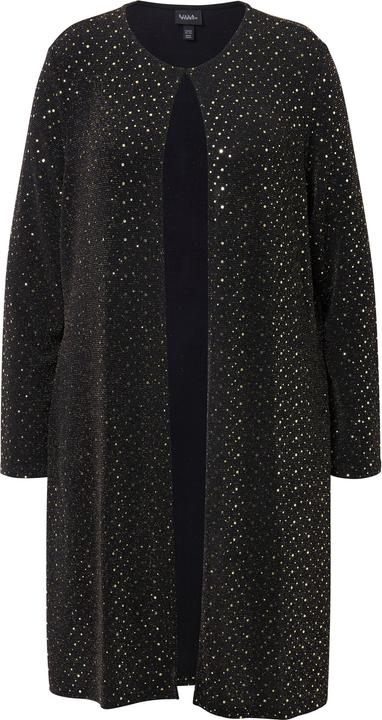 Produktbild Ulla Popken Jacke, lange, offene Form, Glitzer-Mesh, Pailletten (54)