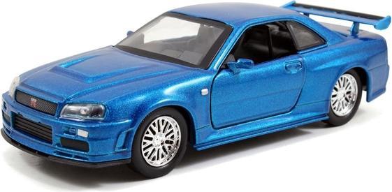 Immagine prodotto Jada Fast and Furious Brian's Nissan Skyline GT-R R34 Silver and GT-R R34 Blue 1:32 Die-Cast Metal 2-Pack