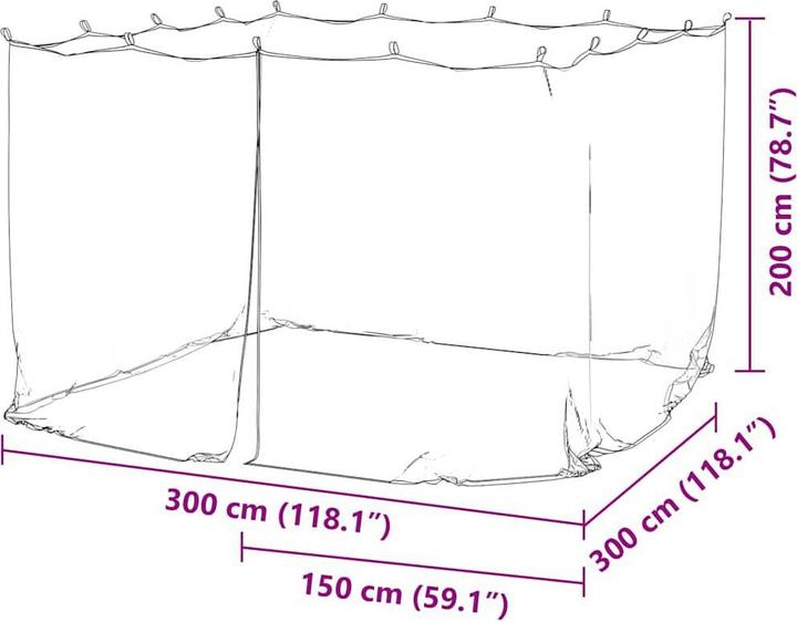 Produktbild vidaXL Moskitonetz (300 x 200 cm)