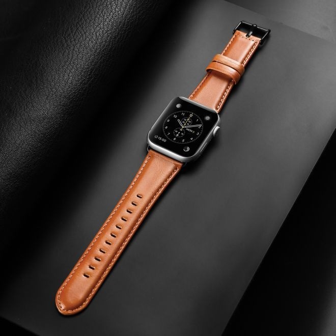 Actual product image Dux Ducis Business Series Genuine Leather Replacement Strap (40 mm, 38 mm, 41 mm, Genuine leather, Apple Watch Series 2, Apple Watch Series 3, Apple Watch Series 1, Apple Watch Series 4, Apple Watch Series 5, Apple Watch Series 6, Apple Watch Series 7, Apple Watch Series 8, Apple Watch Series 9, Apple Watch SE)