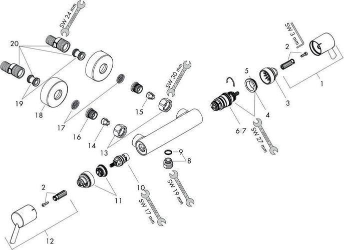 Actual product image hansgrohe Ecostat chrome