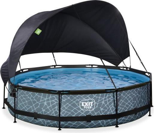 Actual product image Exit Round frame pool 360x76 cm with sunshade and filter pump (360 x 76 cm)